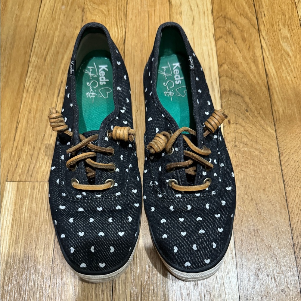 Keds x Taylor Swift Collaboration Mini Heart Denim Womens Sneakers Size 6